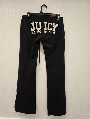 Juicy Couture Vintage Rare Y2K Joggers Black Medium